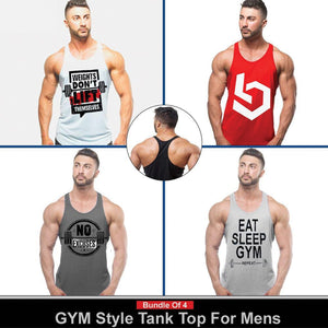 Pack of 4 Gym style Tank Top Jersey Random Colors | 24HOURS.PK