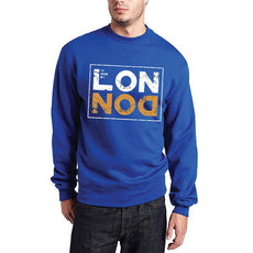 London blue new Printed Fleece Winter Sweatshirt | 24hours.pk