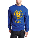 Man Machine Hero blue new Printed Round Neck Cotton Fleece Winter Sweatshirt for Unisex | 24HOURS.PK