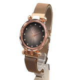 Magnet Chain Elegant Women Wrist Watch Golden | 24hours.pk