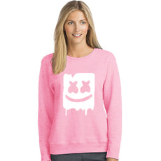 Marshmallow Style 2 Printed Sweatshirt For - Unisex Pink | 24hours.pk