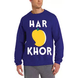 Har Aam Khor blue new Printed Round Neck Cotton Fleece Winter Sweatshirt for Men | 24hours.pk