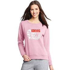 Ideas are Bullet Proof Sweatshirt For Unisex Pink | 24hours.pk