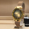 Magnet Chain Elegant Women Wrist Watch Golden and Yellow | 24hours.pk