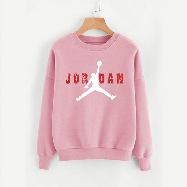 Jordan Printed Winter Unisex Sweatshirt Pink