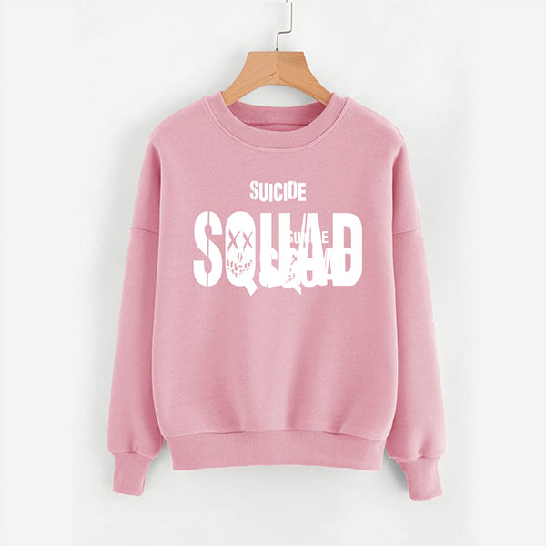 Suicide Squad Winter Sweatshirt For Unisex - Pink | 24hours.pk