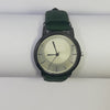 New Men's Wrist Watch Offwhite Dial and Green Belt | 24hours.pk