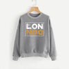 London grey new Printed Fleece Winter Sweatshirt | 24hours.pk