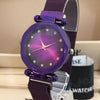 Magnet Chain Elegant Women Wrist Watch Purple | 24hours.pk