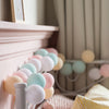 20 led Cotton balls strings Multi colours ball warm white light  3 metters | 24hours.pk