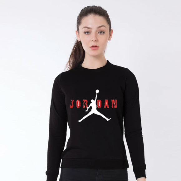 Jordan Printed Winter Unisex Sweatshirt Black | 24hours.pk