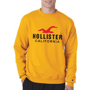 Holister California Winter Sweatshirt For Unisex Yellow | 24hours.pk