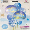 Pack of 7 foil balloon sets blue | 24hours.pk