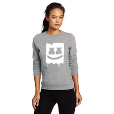 Marshmallow Style 2 Printed Sweatshirt For - Unisex Grey | 24hours.pk