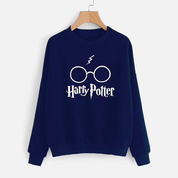 Harry Potter Printed Winter Sweatshirt - Blue | 24hours.pk