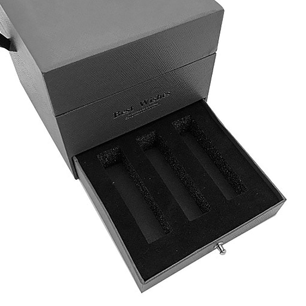 High Quality Creative Festival Double Layer Drawer Rose Flower Jewelry Necklace Case Lipstick Storage Gift Display Box Black Best Gift For Valentines Day | 24hours.pk