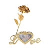 24k Galaxy Plastic Rose With Love-Shaped Support, Unique Gift for Valentine's Day Wedding And Anniversary The Best Gift For Bride And Wife Random Colors | 24hours.pk
