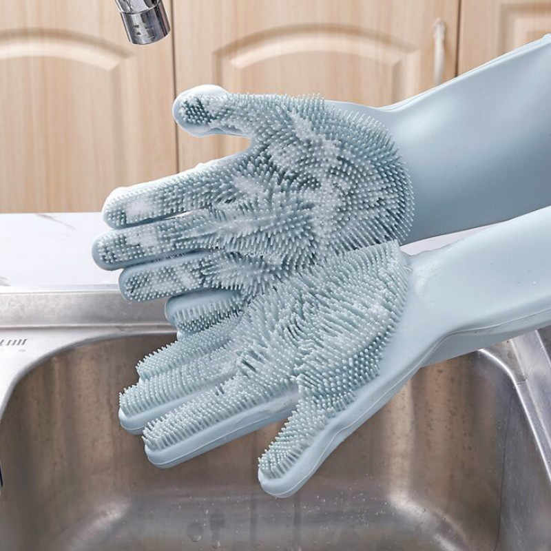 Cindrella Heat Resistant Dish Glass Cutlery Scrubber Cleaner Silicone Dishwashing Glove | 24HOURS.PK