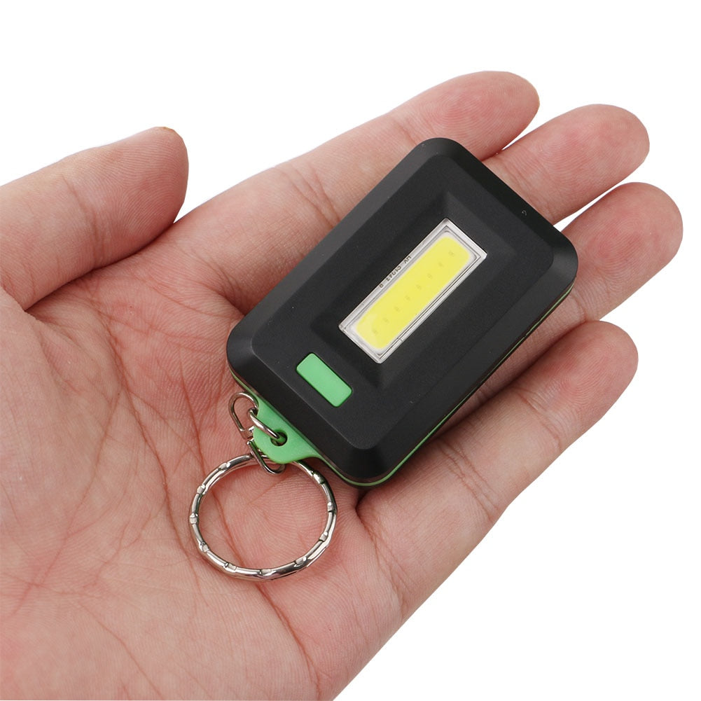 Pack of 4  LED Keychain Flashlight 3 Modes Key Chain Portable Keyring Flash Light Lamp Torch Pocket Emergency Light Random Colors | 24hours.pk
