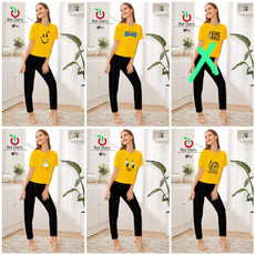Printed Cat Night Suit For Womens (Random design)