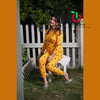 Yellow printed Night Suit For Her Pink 4314