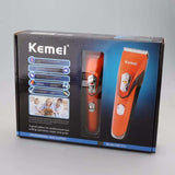 Kemei KM-313 Hair Cut Machine Men's Professional Hair Clippers Steel Blade Hair Cutting Tools | 24hours.pk
