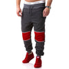 A&S Red & Black Patch Men's Trousers In Multicolors