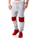 A&S Red & Black Patch Men's Trousers In Multicolors