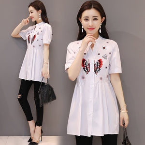 Female Short-Sleeved Dress White