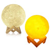 Random Effect Color 3D moon lamp Chargable - 18 cm | 24hours.pk