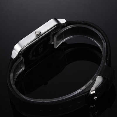 Rectangle Shaped Creative Analog Wrist Watch For Unisex Black & White 853354 | Abdul Basit Janjee