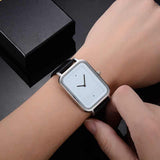 Rectangle Shaped Creative Analog Wrist Watch For Unisex Black & White 853354 | Abdul Basit Janjee