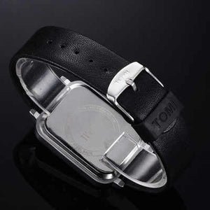 Rectangle Shaped Creative Analog Wrist Watch For Unisex Black & White 853354 | Abdul Basit Janjee