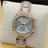 Women Square Dial Watch White Dial With Golden Chain 71631