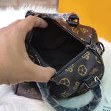 Cross Body Dhol Style Bag With Half Belt Half Chain Brown 9299