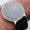 Curren Stainless Steel Back Mash Black Color Chain Tose Gold In Black Watch For Men's 61235