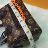 Cross Body Dhol Style Bag With Half Belt Half Chain Brown 9299