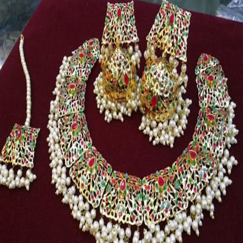 Vintage Design Necklace Set Multicolor Color Stones For Her 941156 | 24hours.pk