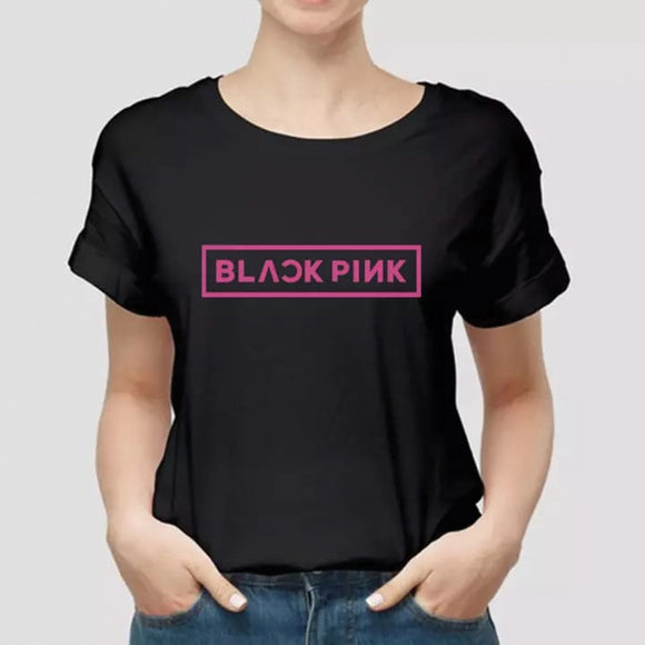 Black Pink Printed Unisex Half Sleeve Printed Half Sleeve T-shirt Black  99910