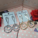 Bangles Type Diamond Earrings For Her Random Colors | 24hours.pk