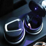 New Car ashtray stainless steel multifunctional with lid car creative ashtray car with LED light | 24HOURS.PK