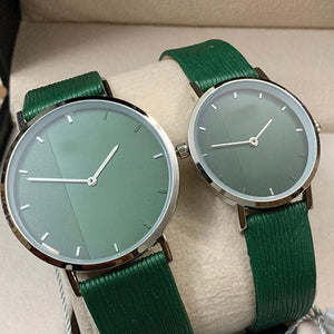 New Stylish Couple Watches High Qualty Best For Valentines Day Watch Pair Green | 24hours.pk