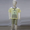 Bear Face Line Art Printed Malai Jersey Stuff Baba Suit Multicolors