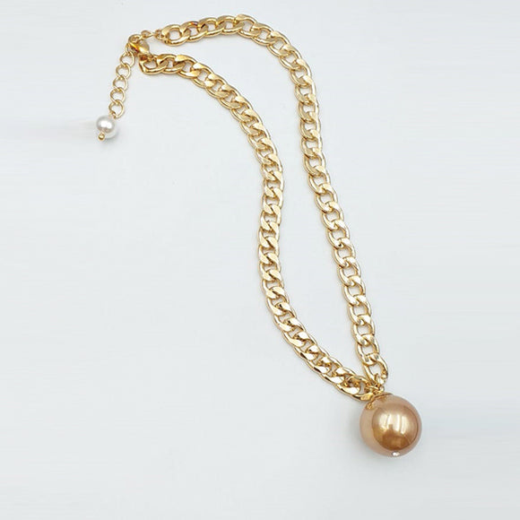 Simple Ball Design Locket For Her Golden 25764 | 24hours.pk