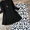 Lollypop Plain Black Shirt and Printed Trouser