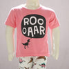 Rooaar Dinosaur Printed Malai Jersey Stuff Baba Pink