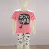 Rooaar Dinosaur Printed Malai Jersey Stuff Baba Pink