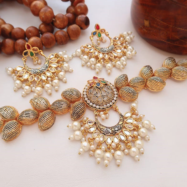 New  Design Pearl Necklace Set For Womens & Girls Light Random Colors 8874 | 24hours.pk