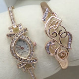 Latest Creative X Shaped Watch With Fashionable Bracelet For Her 00445