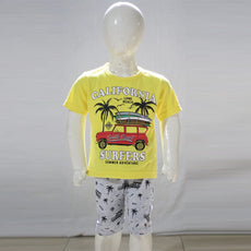 California Surfers Printed Malai Jersey Stuff Baba Suit Multicolors